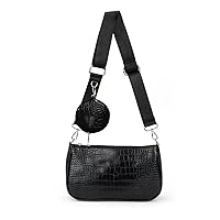 TOP FORWARD Handbags for Women Crossbody Bags Women Embossed Square Bag Women Shoulder Bag with Small Pouch