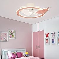 Fan Lights, Ceilifan Childrens Ceilifans with Lights and Remote for Bedrooms Ceilifans Withps Ceilifan Light in Lightifan Light Ceilifan with Lighting/Pink