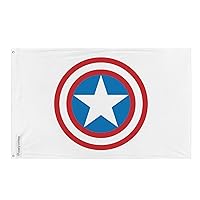 Captain America Shield Flag in Various Sizes 100% Polyester Print with Double Hem 120 x 180 cm 6. 10 Eyelets