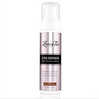 Loving Tan 2 HR Express Mousse, Dark- Streak Free, Natural looking, Professional Strength Sunless Tanner - Up to 5 Self Tan Applications per Bottle, Cruelty Free, Naturally Derived DHA - 6.7 FL Oz