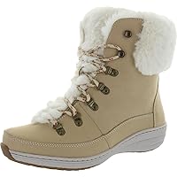 Aetrex Jodie Lace Up Ankle Winter Boots for Women - Orthopedic Non-Slip Waterproof Faux Fur Boots for Women Hiking, Mountains