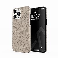 BURGA Phone Case Compatible with iPhone 14 PRO MAX - Hybrid 2-Layer Hard Shell + Silicone Protective Case - Nude Beige Minimalistic Pattern - Scratch-Resistant Shockproof Cover