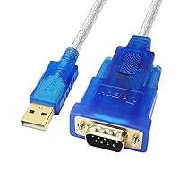 FTDI USB to Serial Adapter Cable RS232 DB9 Male Port FT232RL Chipset Supports Windows 11 10 8 7 and Mac Linux (1.5 Feet)