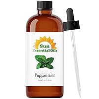 Sun Essential Oils Peppermint Essential Oil (Huge 4oz Bottle) Bulk Peppermint Oil - 4 Ounce