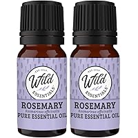 Wild Essentials Rosemary 100% Pure Essential Oil 2 Pack - 10ml, Therapeutic Grade, Made and Bottled in The USA