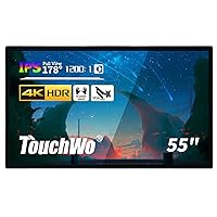 55 inch Interactive Touchscreen Monitor, Smart Board with 4K Display, Win-10 Electronic Whiteboard All-in-One Touchscreen PC for Office and Classroom, Core i3 RAM 4G & ROM 128G