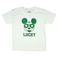 Disney Mickey Mouse Boy's Lucky Shamrock Sunglasses T-Shirt