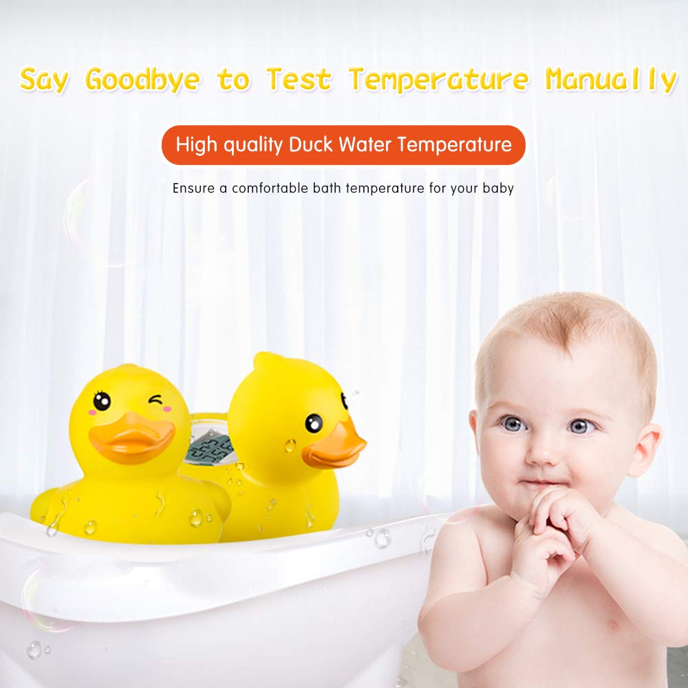 b&h Baby Thermometer, The Infant Baby Bath Floating Toy Safety Temperature Water Thermometer (Classic Duck)