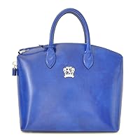 Pratesi Leather, Leather Bag for Women Versilia R Woman Bag - Radica Electric Blue
