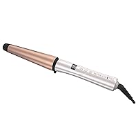 REMINGTON SHINE THERAPY Curling Wand, Infused with Argan Oil & Keratin, 1-1 ½ Inch Tapered Curling Iron for Tousled Waves, includes Heat Glove