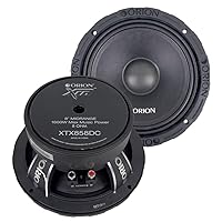 ORION XTR XTX858DC High Efficiency 8” Mid-Range Dust Cap Loudspeakers, 1600W Max Power, 400W RMS, 8 Ohm, 2” Voice Coil - Pro Car Audio Stereo, Midrange Speakers (Pair)