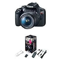 Canon EOS Rebel T7 DSLR Camera with 18-55mm Lens | Built-in Wi-Fi|24.1 MP CMOS Sensor |DIGIC 4+ Image Processor and Full HD Videos & Accessories Starter Kit for EOS Rebel T7, T6, T5, T4