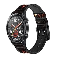 CA0830 Quantum Atom Leather & Silicone Smart Watch Band Strap for Wristwatch Smartwatch Smart Watch Size (22mm)