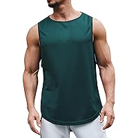 Men's Workout Fitness Sports Tank Tops Solid Color Basketball Training Sports T Shirt Quick Drying Sleeveless Shirts