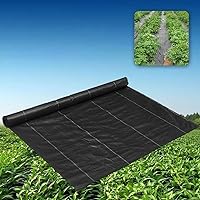 LITA Weed Barrier Control Fabric Ground Cover Membrane Garden Landscape Driveway Weed Block Nonwoven Heavy Duty 125gsm Black,4FT x 100FT