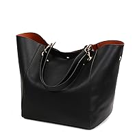 PU Leather Shoulder Bags for Women Large Capacity Top-handle Totes Bags for Women Female Handbags