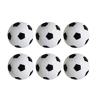 Foosball Table Replacement Foosballs, 36mm Game Table Size Black and White Tabletop Soccer Balls - 6 Pack