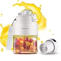 Personal size Blender, 500mL Personal Size Blender With Lid for Shakes and Smoothies with 10 Blades, 17oz Blender