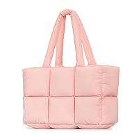 Herald Puffer Tote Bag for Women, Large Quilted Puffy Handbag Lightweight Satchel Purse for Work Travel Gym Shop