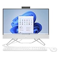 HP All-in-One 24-CB00 2023 All-in-One Desktop 23.8” FHD | Intel Celeron J4025 2-Core Intel UHD Graphics 600 | 64GB DDR4 4TB SSD | Bluetooth 5 | Windows 11 Pro | Starry White