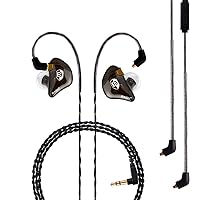Professional in Ear Monitor Headphones for Singers Drummers Musicians with MMCX Connector IEM Earphones (Pro Clear Brown)