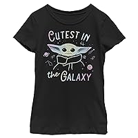 The Mandalorian Girl's Star Wars Grogu Cutest in The Galaxy Iridescent T-Shirt