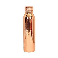 Arts Of India Pure Copper Water Bottle/Handmade Copper Vessel for Travel/Insulated Copper Thermos with Ayurvedic Health Benefits Gift Valentine Day Birthday Gift Drink More Water