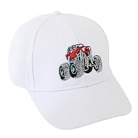 Kids Cute Fire Truck Embroidered Baseball Caps Boys Girls Adjustable Hat Washed Baseball Hats for Outdoors
