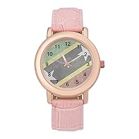 Vintage Saint Vincent Flag Casual Watches for Women Classic Leather Strap Quartz Wrist Watch Ladies Gift