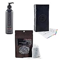 Modern ŌM Shungite Living Water Kit, Recharge Body Wash with Hemp Seed Oil, and Detox Bar Soap with Palo Santo | 100% Natural, Vegan, Non GMO, Not Tested on Animals, Handmade In USA
