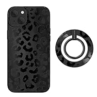 Velvet Caviar iPhone 15 Plus Case + MagSafe Grip Ring - Black Leopard (Bundle)