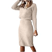 Black Fashion Friday Deals 2024 Turtleneck Sweater Dress for Women Elegant Ribbed Knit Midi Jumper Dress Solid Stretchable Pullover Knitted Dresses Vestidos De Invierno