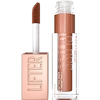 Maybelline Lifter Gloss, Hydrating Lip Gloss with Hyaluronic Acid, High Shine for Plumper Looking Lips, Bronze, Red Neutral, 0.18 Ounce
