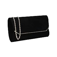 SwankySwans Women's Anny Suedette Flapover Clutch, Sling Bag, One Size