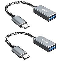 BENFEI USB C to USB 3.0 Adapter, 2 Pack USB C to A Male to Female Adapter Compatible with iPhone 15 Pro/Max, MacBook Pro/Air 2023, iMac, S23, XPS 17