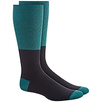 Alfani Mens Knit Colorblock Dress Socks Green 7-12