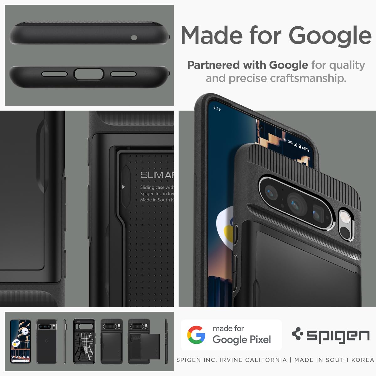 Spigen Slim Armor CS Designed for Pixel 8 Pro Case (2023) - Black