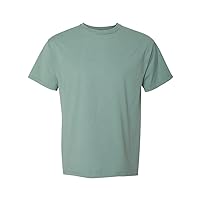 Men Garment Dyed Short Sleeve Shirt, Cypress Green, Large