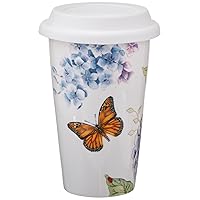 Lenox 846844 Butterfly Meadow Blue Thermal Travel Porcelain Mug