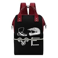 Motocross Love Multifunction Diaper Bag Backpack Large Capacity Travel Back Pack Waterproof Mommy Bags