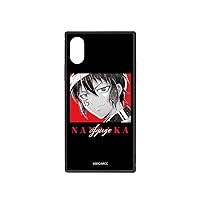 TV Anime Nambaka Jugo ANI Art Black Label Square Tempered Glass iPhone Case Compatible iPhone 13