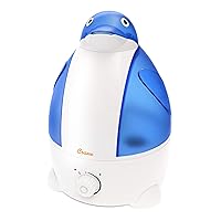 Crane Adorables Ultrasonic Humidifiers for Bedroom and Baby Nursery, 1 Gallon Cool Mist Air Humidifier for Large Room or Kid's Room, Humidifier Filters Optional, Penguin