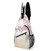 Chest Bag Sling Bag for Men Women Cherry Blossoms Sport Sling Backpack Lightweight Shoulder Bag for Travel