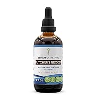 Secrets of the Tribe Butcher's Broom Tincture Alcohol-Free Liquid Extract, Butcher's Broom (Ruscus aculeatus) Dried Root (4 FL OZ)
