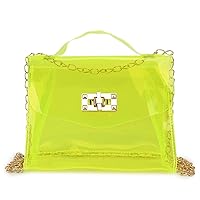 Womens PVC Mini Handbags Clear Cluth Purse Tote Bag Messenger Shoulder