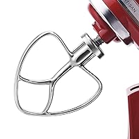 Geesta Polished Stainless Steel Flat Beater for Kitchen aid 4.5 Qt - 5 Qt Tilt-Stand Mixer Attachments for Kitchen Paddle, Baking - Pastry, Pasta Dough, Lcing, Mixing Accessory - Dishwasher Safe
