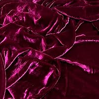 100% Pure Mulberry Silk Velvet Fabric, Silk Velvet for Dress, Skirt, High End Garment, Silk Apparel Fabric, Sewing Clothes, Making Clothes, Size 0.5 Yards, Cut in Continuous Yards (color05)