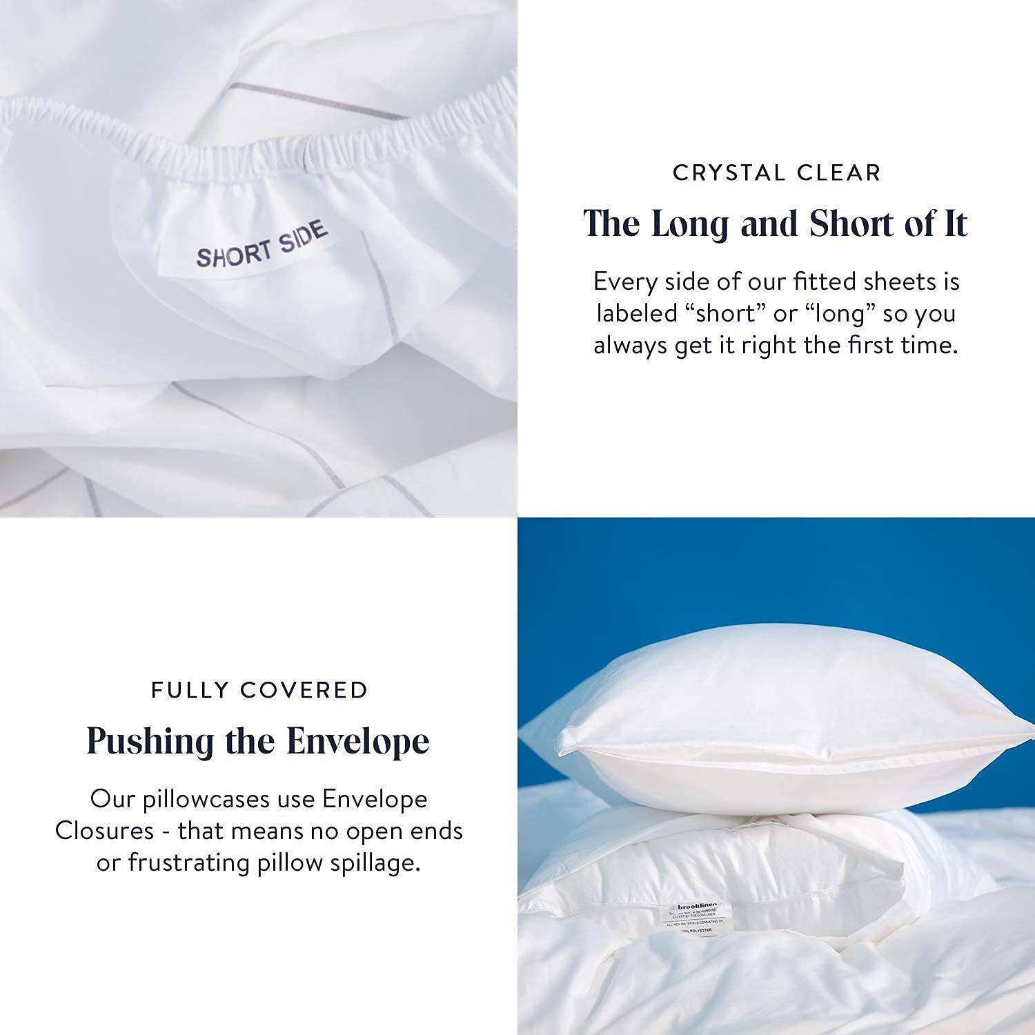 Brooklinen Luxury Sateen 4 Piece Sheet Set - 100% Cotton, Twin Size in Cream - 1 Fitted Sheet, 1 Flat Sheet, 2 Pillowcases | Best Luxury Sheets