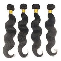 Hair Double Weft 10A Grade Brazilian Hair Extensions For Africa Amrica Black Women Body Wave Unprocessed Virgin Remy Human Hair Bundles Deal Weave Nature Black 22 22 22 22 Inch