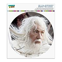 The Lord of The Rings Gandalf The White Character Automotive Car Window Locker Circle Bumper Sticker